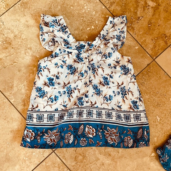 EUC Janie and Jack Floral Print Matching Blouse and Shorts Set - Picture 8 of 11